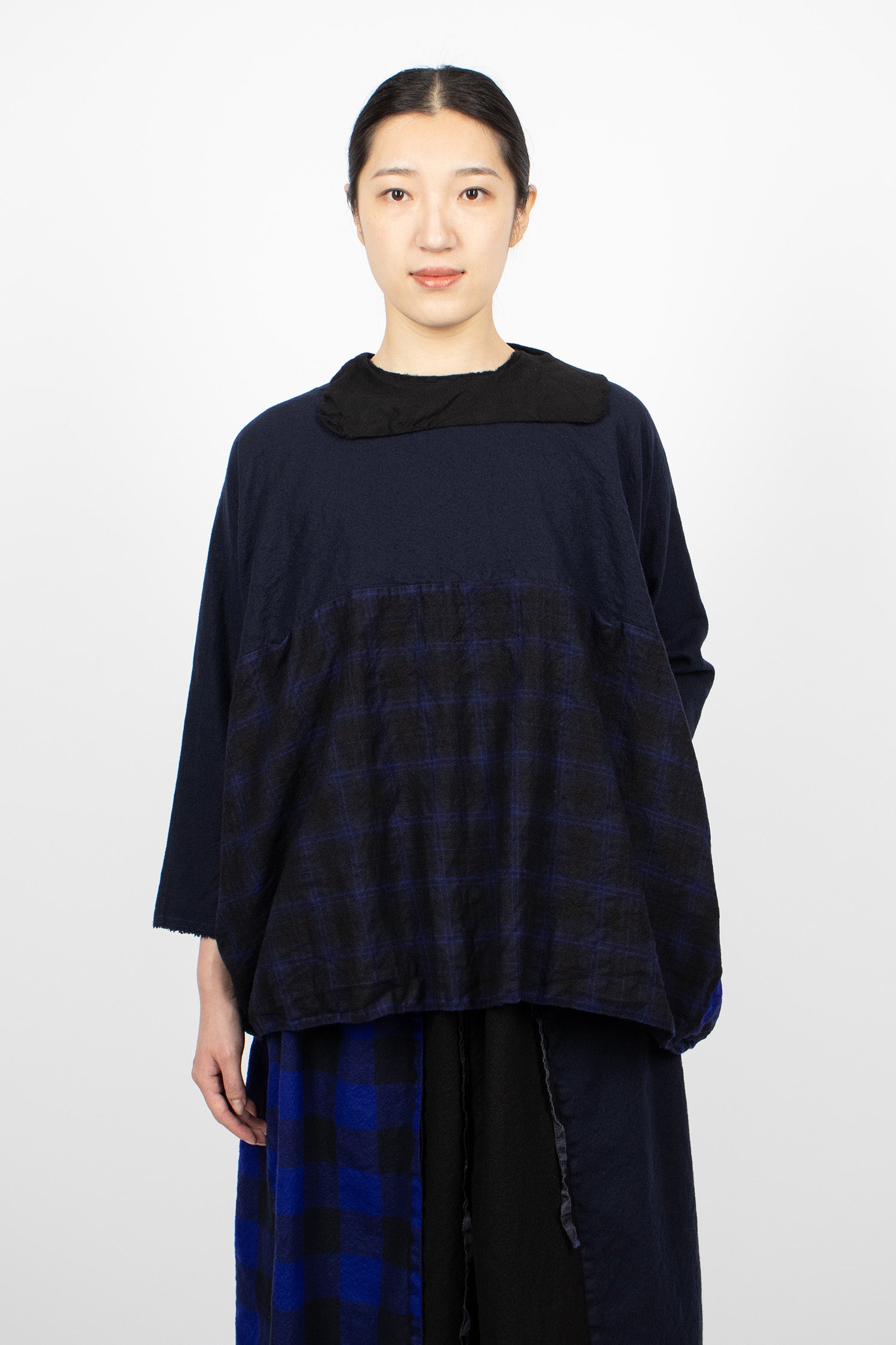 Triton Washed Patch Shirt Black Blue Mix