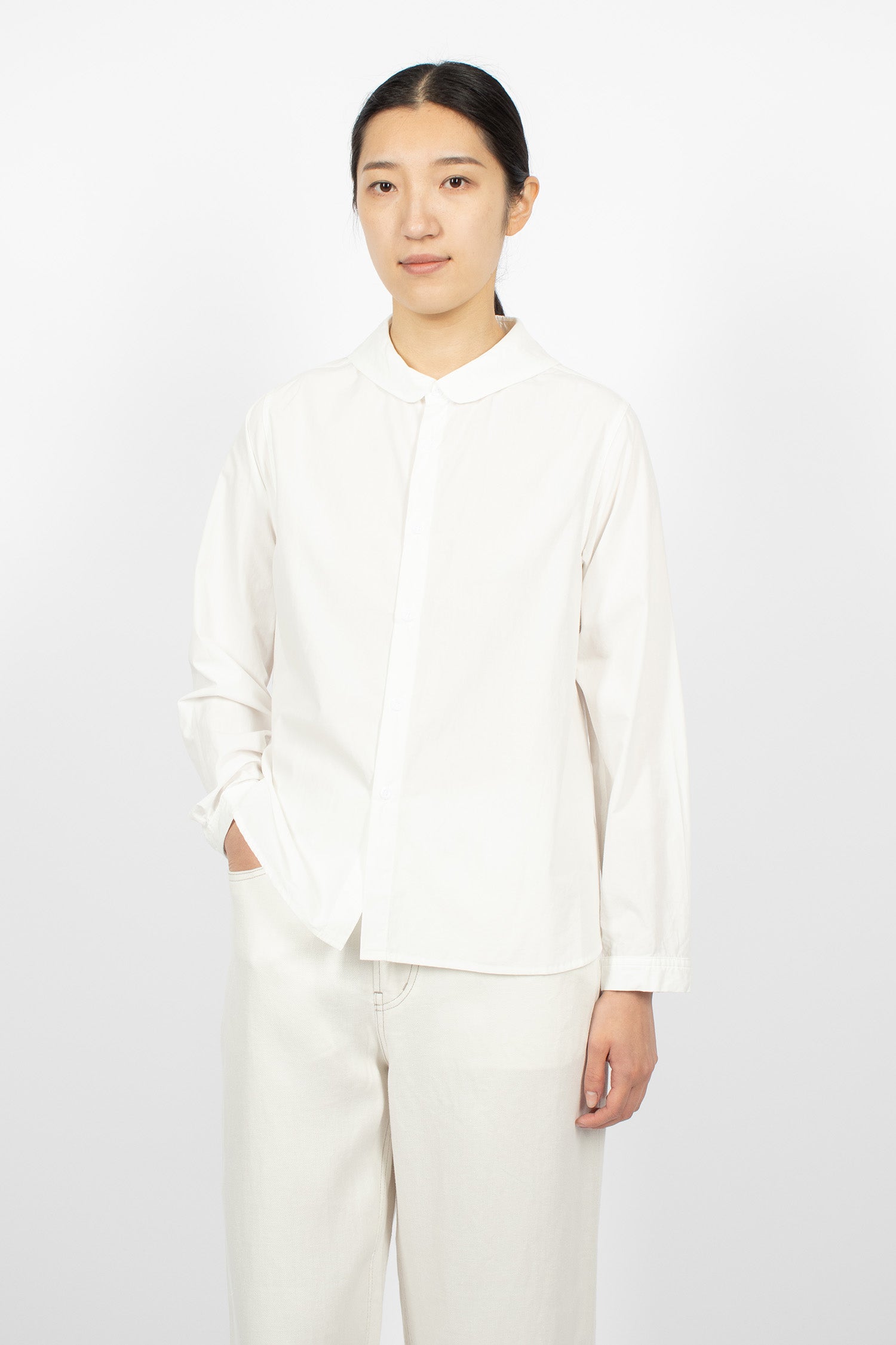 Round Collar Blouse Off-White