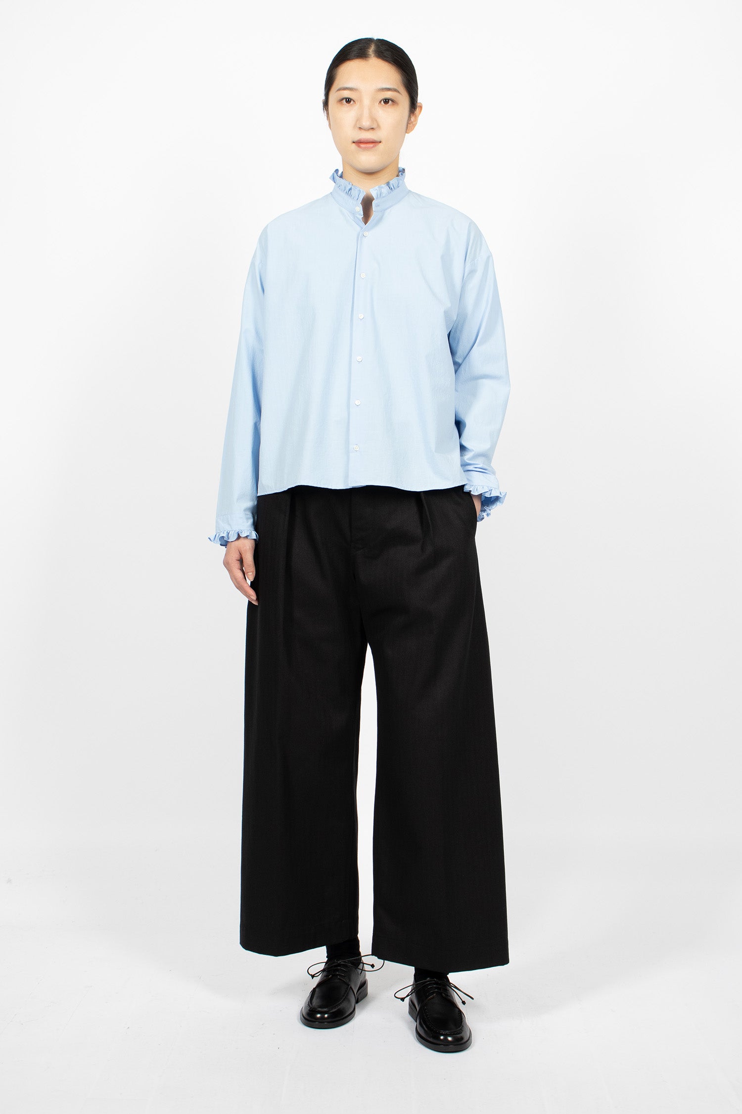 Perry Herringbone Pants Black